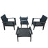 Patio Furniture Outdoor Chair And Ottoman 5 Pieces Rattan Seating Group with Cushions