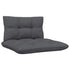 Patio Middle Sofa with Anthracite Cushions Gray Solid Pinewood