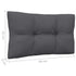 Patio Middle Sofa with Cushions Black Solid Pinewood