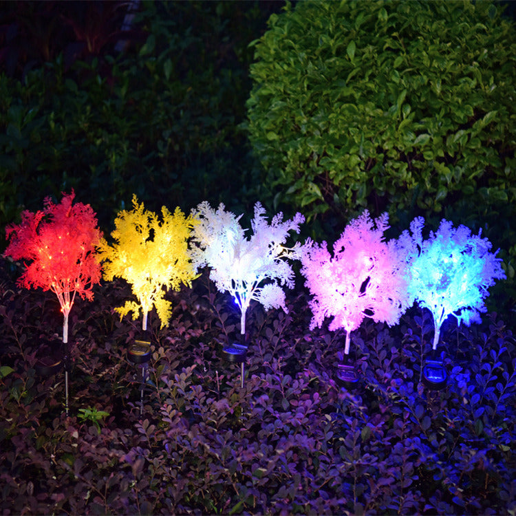 Patio Pathway Porch Backyard LED Solar Coral Stake Garden Light Rechargeable - WoodPoly.com