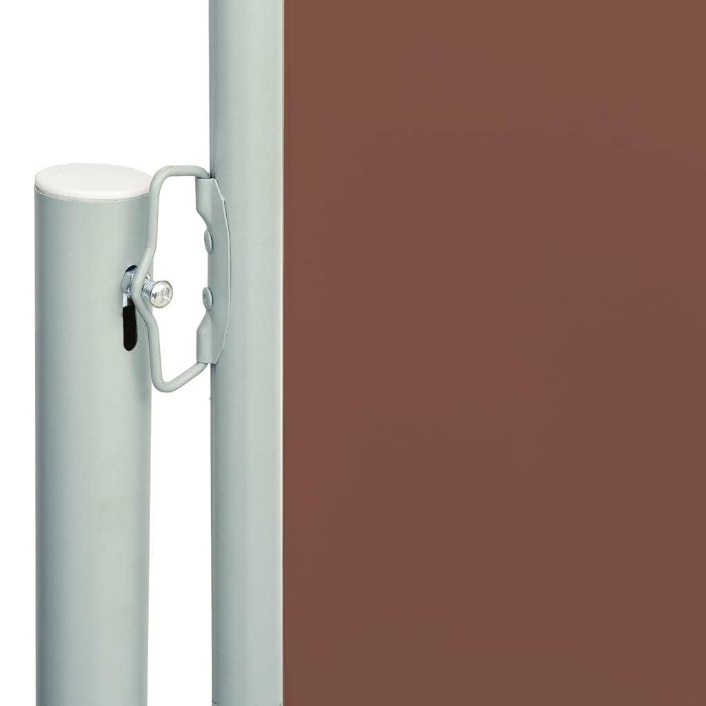 Patio Retractable Side Awning 46.1"x236.2" Brown