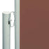 Patio Retractable Side Awning 46.1"x236.2" Brown