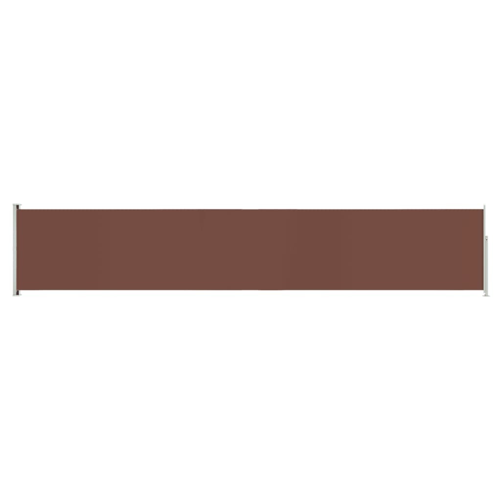 Patio Retractable Side Awning 46.1"x236.2" Brown