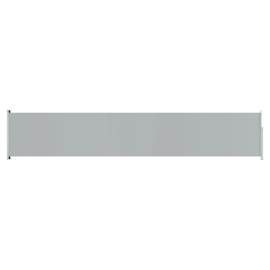 Patio Retractable Side Awning 46.1"x236.2" Gray