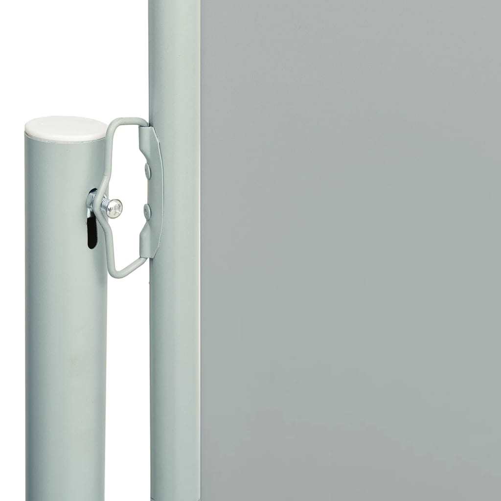 Patio Retractable Side Awning 46.1"x236.2" Gray