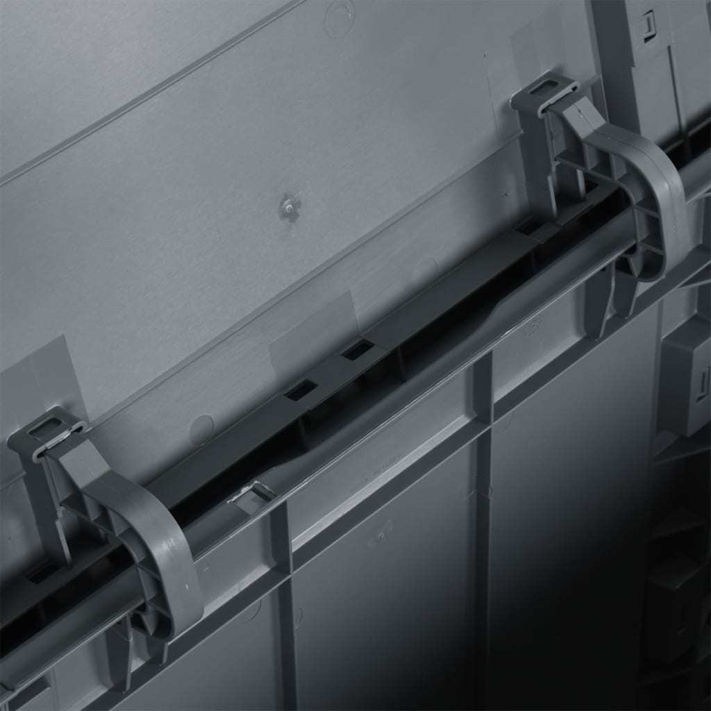 Patio Storage Box 23.8 gal Gray PP Rattan