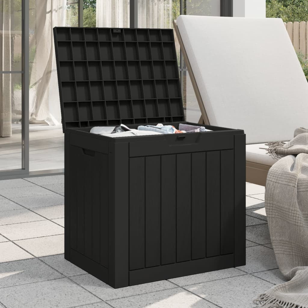 Patio Storage Box Black 21.9"x16.9"x20.9" Polypropylene