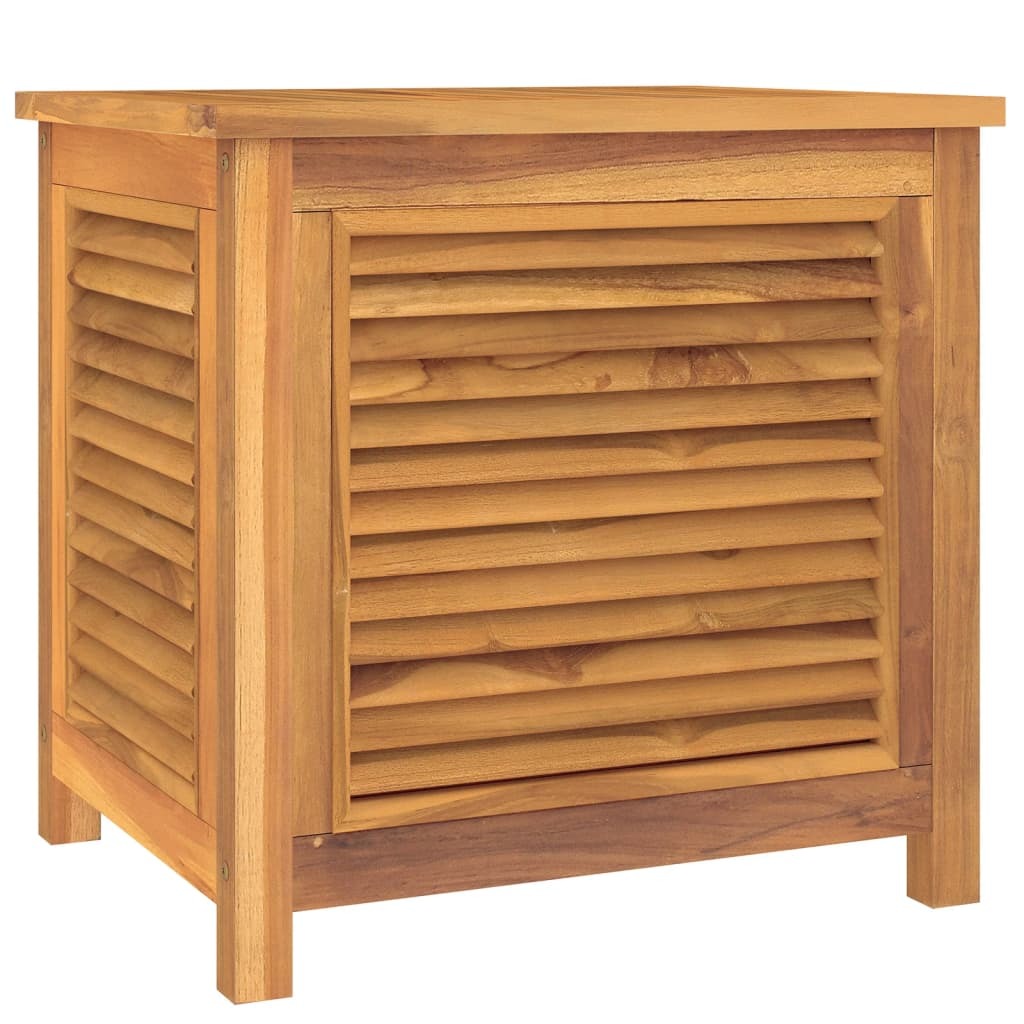 Patio Storage Box with Bag 23.6"x19.7"x22.8" Solid Wood Teak