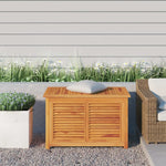 Patio Storage Box with Bag 35.4"x19.7"x22.8" Solid Wood Teak