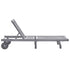 Patio Sun Lounger with Cushion Gray Solid Acacia Wood