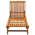 Patio Sun Lounger with Cushion Solid Acacia Wood