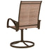 Patio Swivel Chairs 2 pcs Textilene and Steel Brown - WoodPoly.com