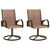 Patio Swivel Chairs 2 pcs Textilene and Steel Brown - WoodPoly.com