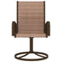 Patio Swivel Chairs 2 pcs Textilene and Steel Brown - WoodPoly.com