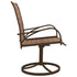 Patio Swivel Chairs 2 pcs Textilene and Steel Brown - WoodPoly.com