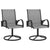 Patio Swivel Chairs 2 pcs Textilene and Steel Gray - WoodPoly.com