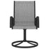 Patio Swivel Chairs 2 pcs Textilene and Steel Gray - WoodPoly.com