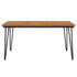 Patio Table with Hairpin Legs 63"x31.5"x29.5" Solid Wood Acacia