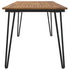 Patio Table with Hairpin Legs 63"x31.5"x29.5" Solid Wood Acacia