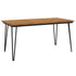 Patio Table with Hairpin Legs 63"x31.5"x29.5" Solid Wood Acacia