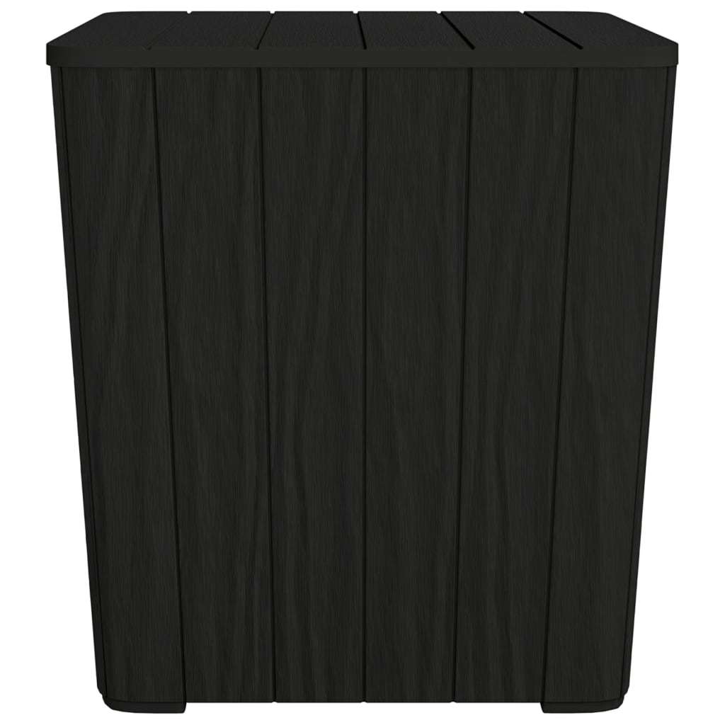 Patio Table with Removable Lid Black Polypropylene
