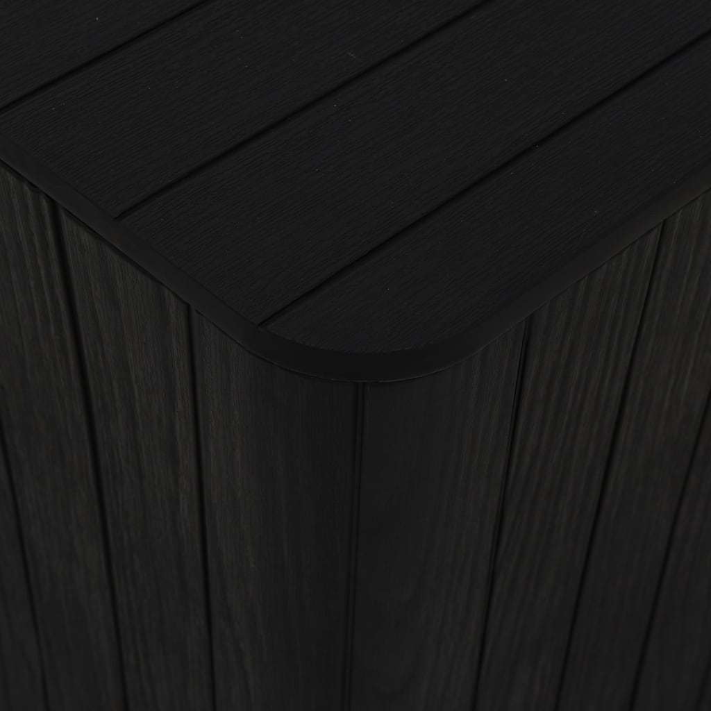 Patio Table with Removable Lid Black Polypropylene