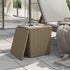 Patio Table with Removable Lid Light Brown Polypropylene