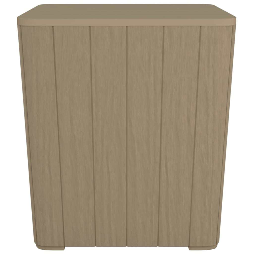 Patio Table with Removable Lid Light Brown Polypropylene