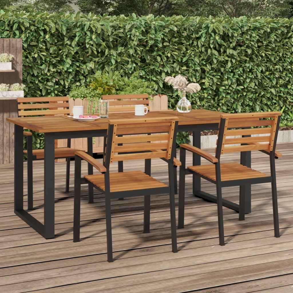 Patio Table with U-shaped Legs 70.9