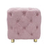Pink Modern Velvet Upholstered Ottoman, Exquisite Small End Table, Soft Foot Stool,Dressing Makeup Chair, Comfortable Seat for Living Room, Bedroom, Entrance