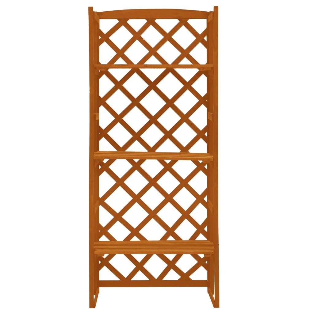 Plant Stand with Trellis Orange 23.6"x11.8"x55.1" Solid Firwood - WoodPoly.com