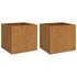 Planters 2 pcs 19.3"x18.5"x18.1" Corten Steel
