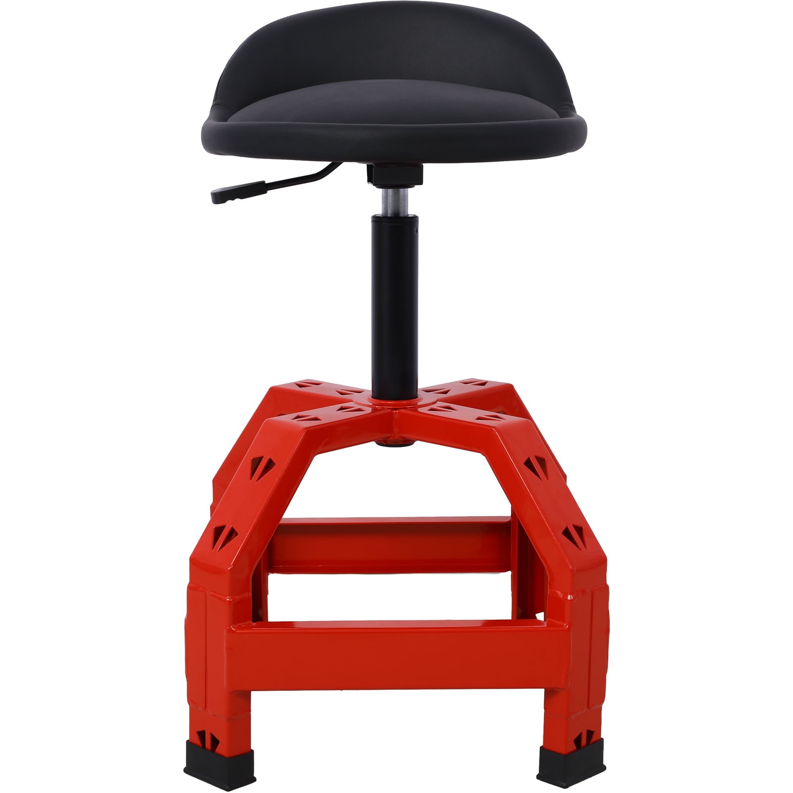 Pneumatic 360 Degree Swivel Stool, Mechanics Rolling Creeper Seat, Heavy Duty Mechanics Stool, red