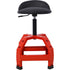 Pneumatic 360 Degree Swivel Stool, Mechanics Rolling Creeper Seat, Heavy Duty Mechanics Stool, red