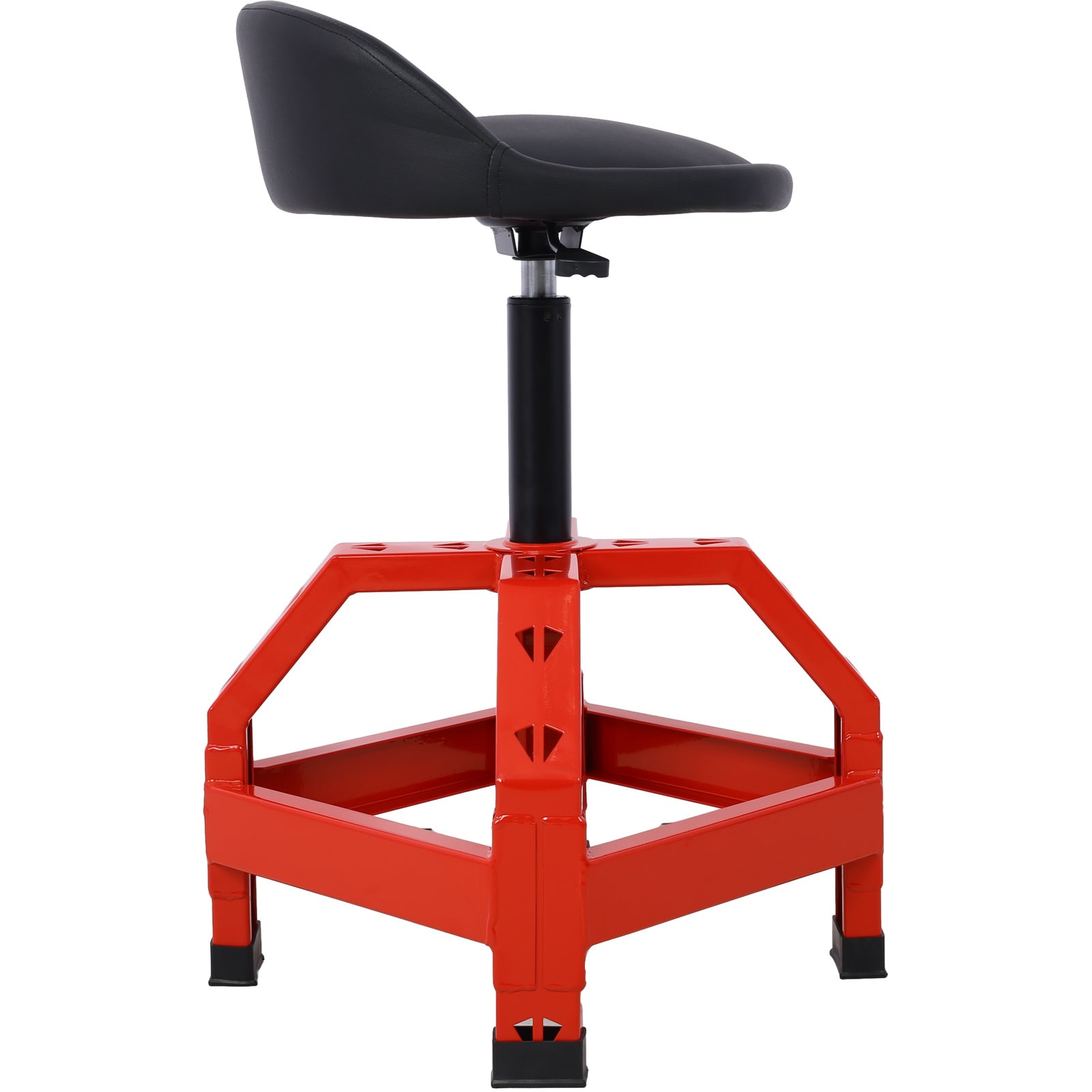 Pneumatic 360 Degree Swivel Stool, Mechanics Rolling Creeper Seat, Heavy Duty Mechanics Stool, red