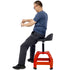 Pneumatic 360 Degree Swivel Stool, Mechanics Rolling Creeper Seat, Heavy Duty Mechanics Stool, red