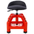 Pneumatic 360 Degree Swivel Stool, Mechanics Rolling Creeper Seat, Heavy Duty Rolling Mechanics Stool, Shop Stool with Casters red
