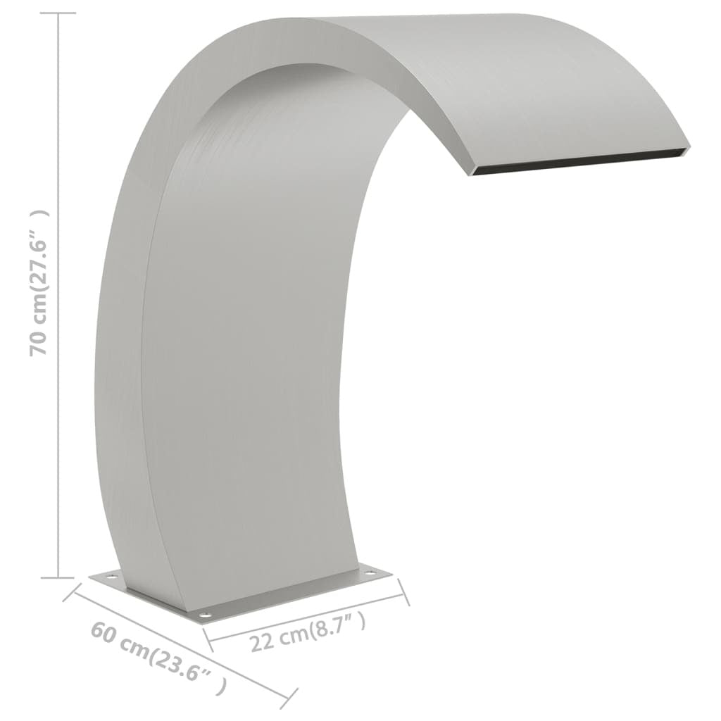 Pool Fountain 8.7"x23.6"x27.6" Stainless Steel 304 - WoodPoly.com