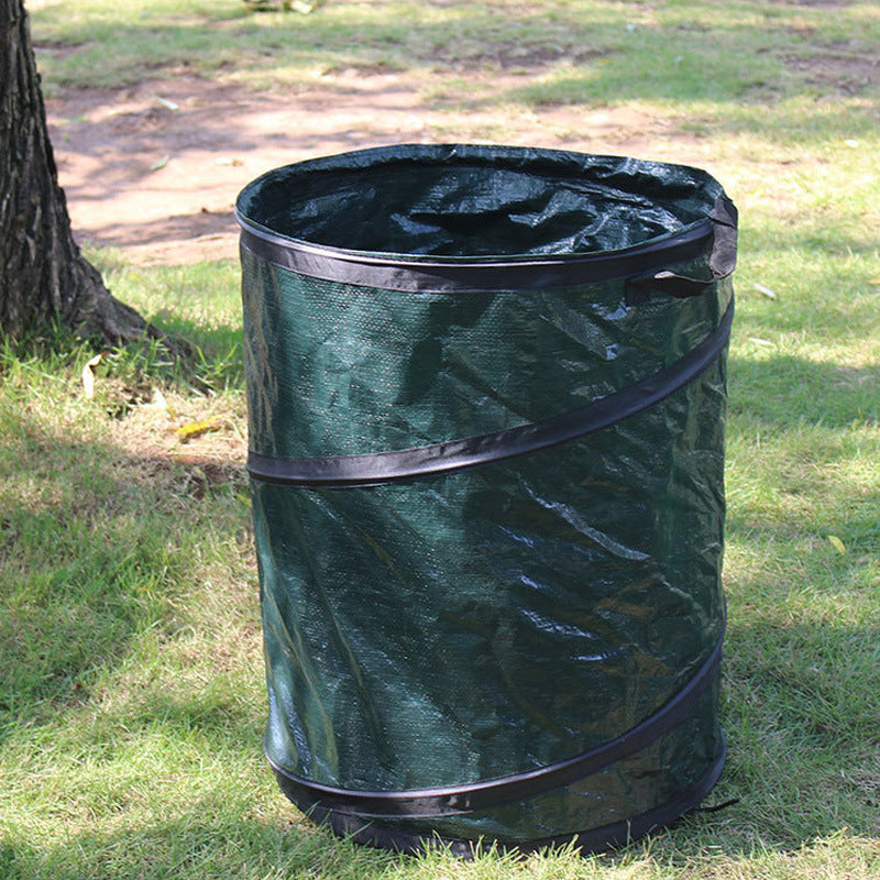 Portable Pop up Trash Bin 22-Gallon Capacity Folding Leaf Bag - WoodPoly.com