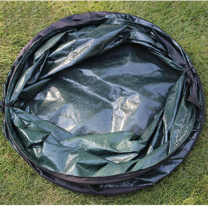Portable Pop up Trash Bin 22-Gallon Capacity Folding Leaf Bag - WoodPoly.com