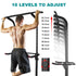 Power Tower Workout Dip Station Pull Up Bar, Height Adjustable Multi-Function Dip Stand for Home Gym Strength Training Fitness Equipment