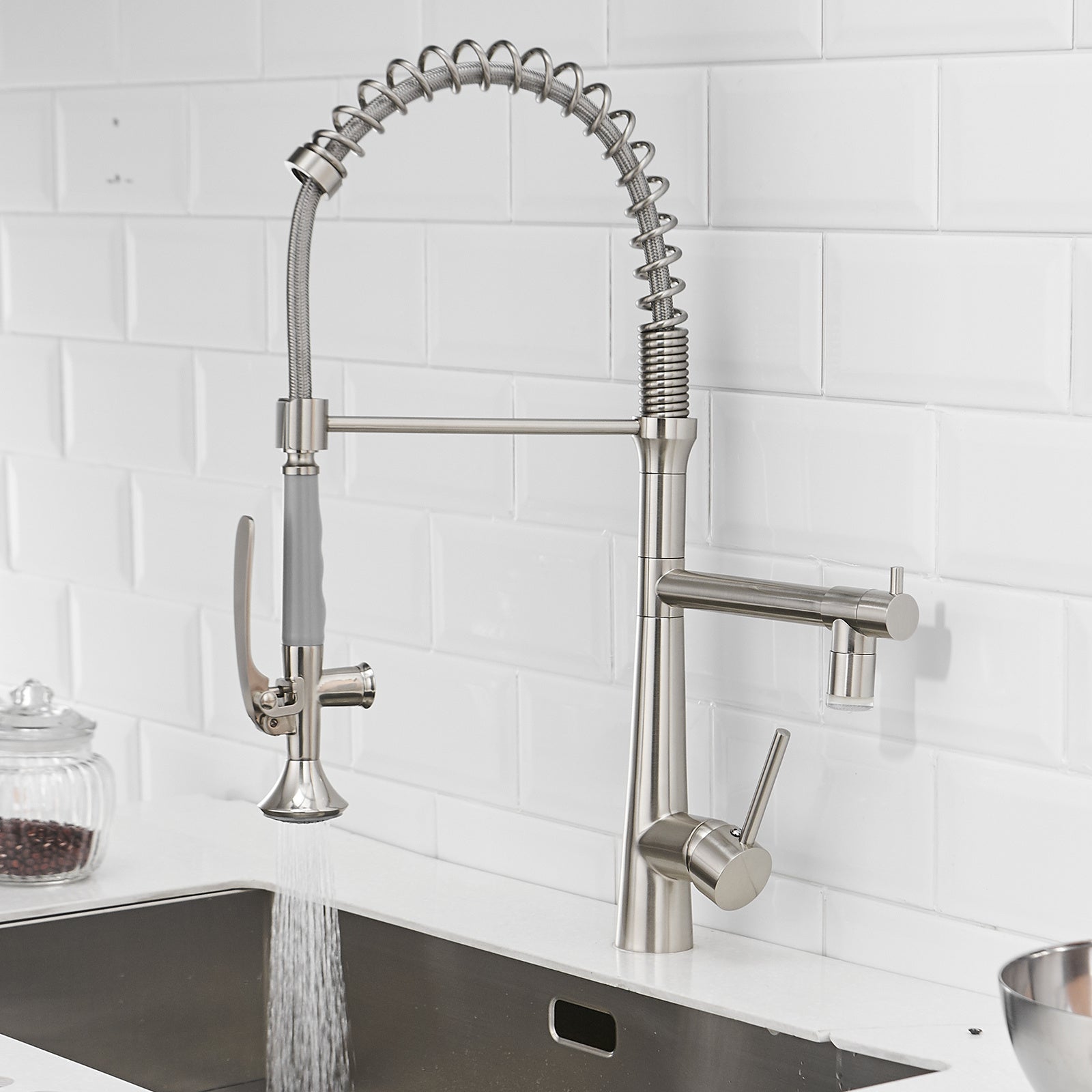 Pull Down Kitchen LED Sink Faucet with Sprayer