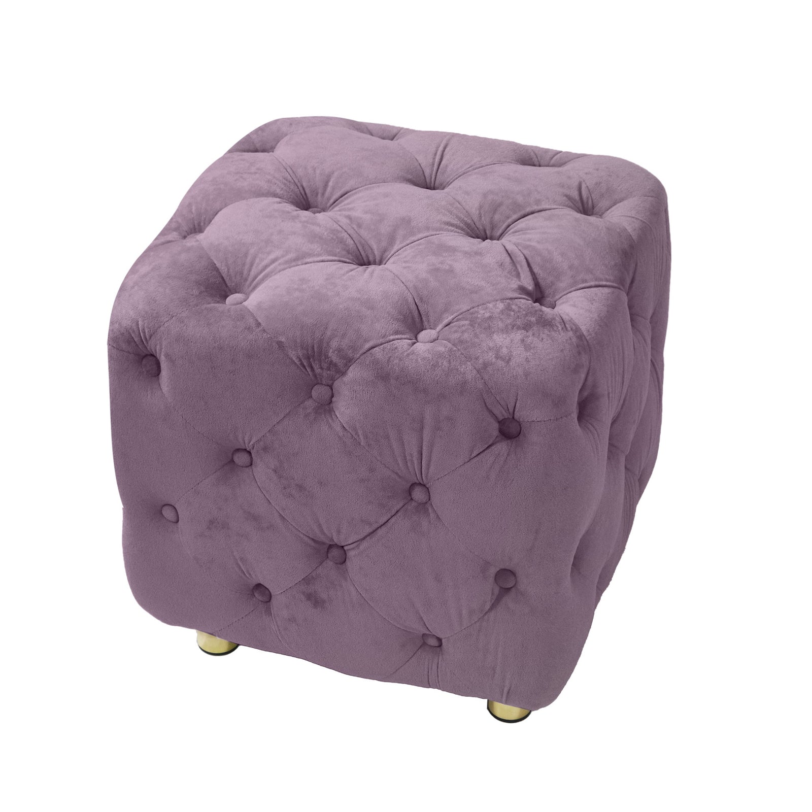 Purple Modern Velvet Upholstered Ottoman, Exquisite Small End Table, Soft Foot Stool,Dressing Makeup Chair, Comfortable Seat for Living Room, Bedroom, Entrance
