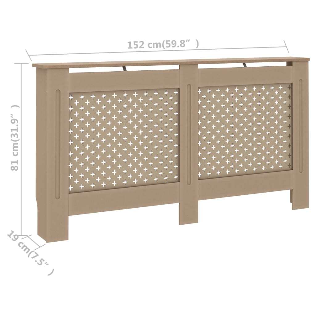 Radiator Cover 59.8"x7.5"x31.9" MDF - WoodPoly.com