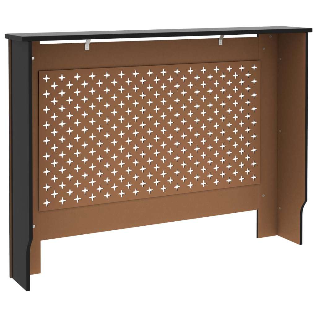 Radiator Cover Black 44.1"x7.5"x31.9" MDF - WoodPoly.com