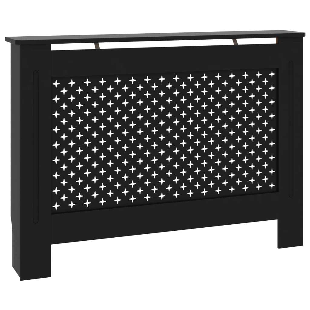 Radiator Cover Black 44.1"x7.5"x31.9" MDF - WoodPoly.com