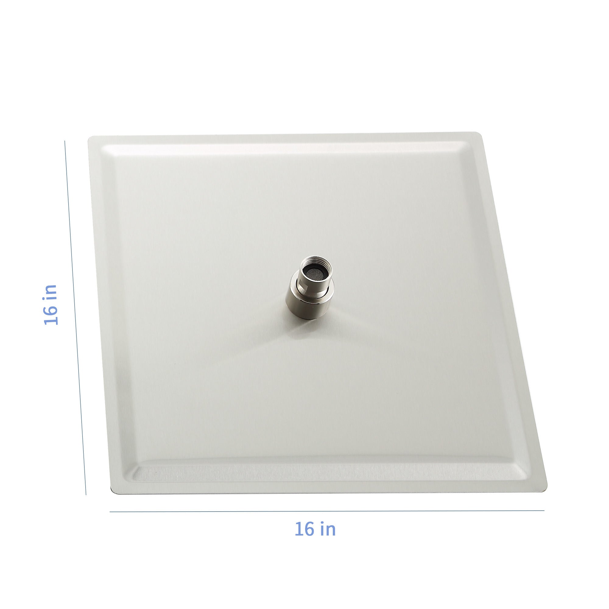 Rain Fixed Shower Head (16 Inch Square, Brushed Nickel)