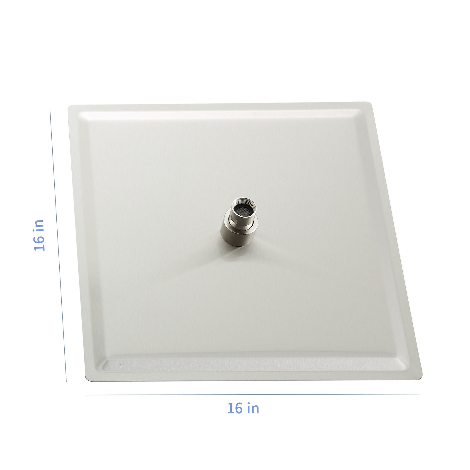 Rain Fixed Shower Head (16 Inch Square, Brushed Nickel)