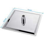 Rain Fixed Shower Head (16 Inch Square, Chrome)