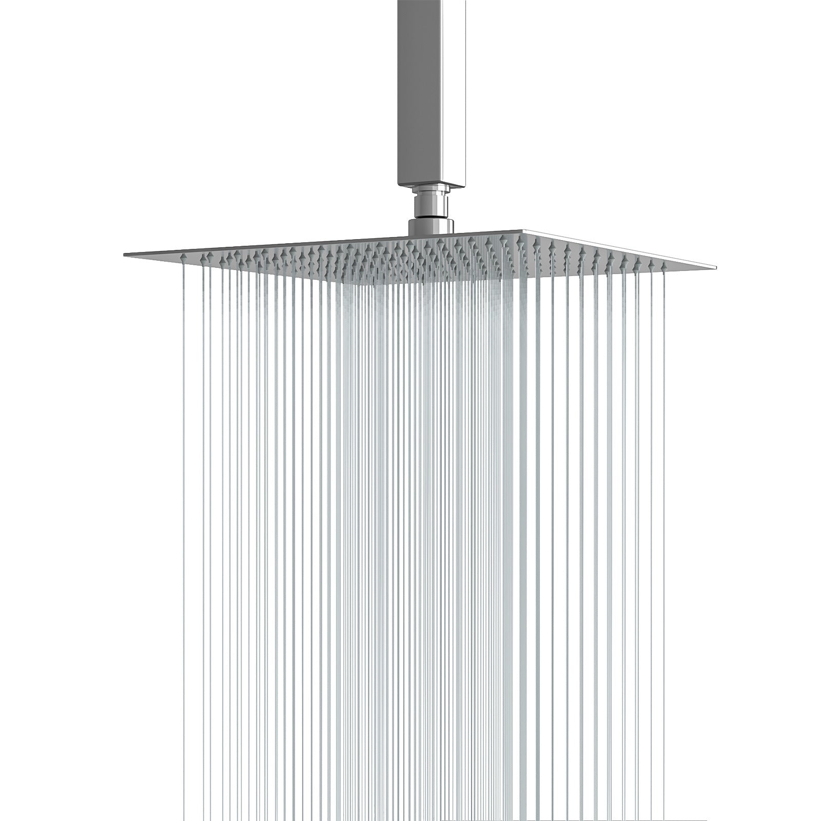 Rain Fixed Shower Head (16 Inch Square, Chrome)